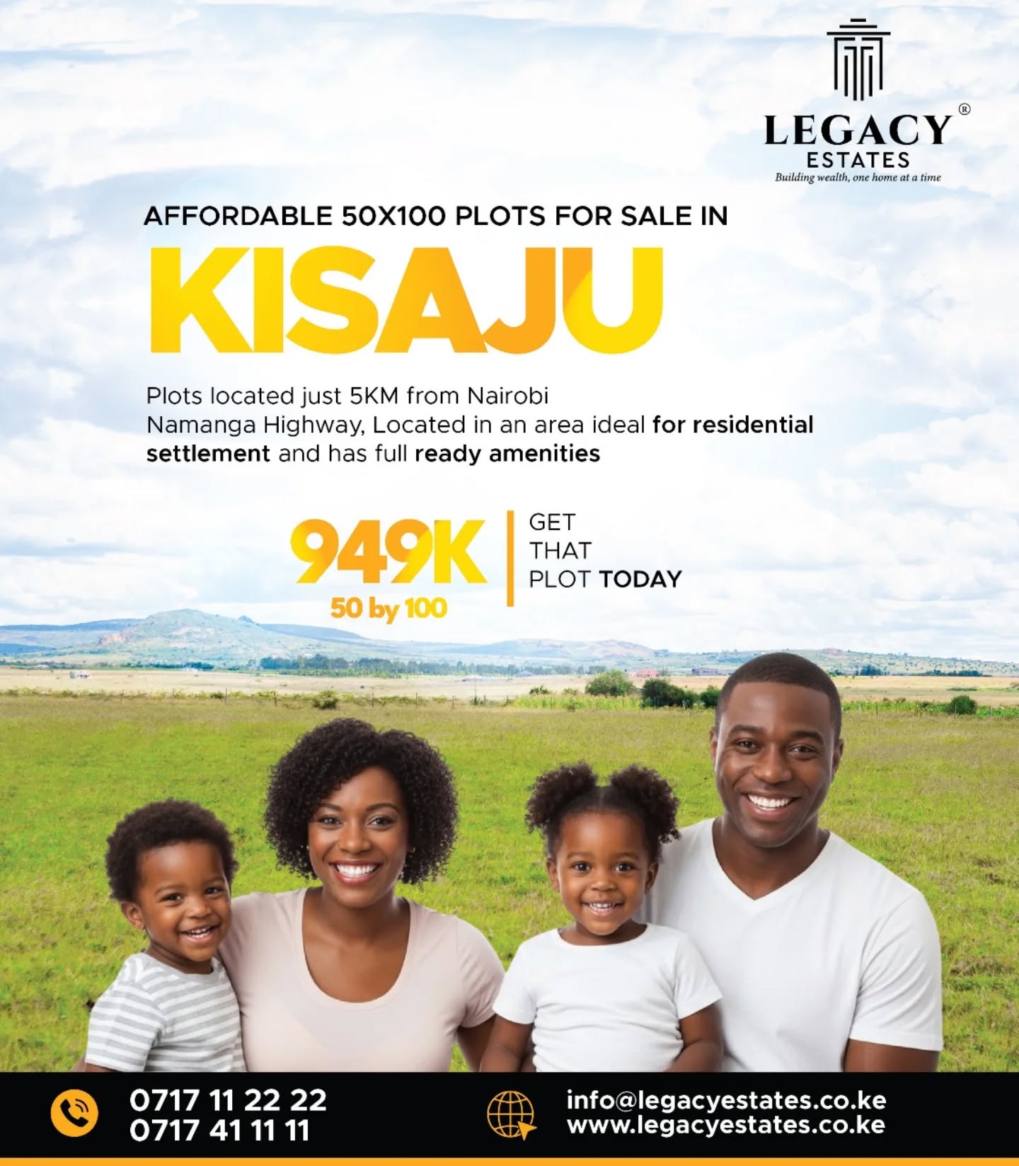 AFFORDABLE PRIME 50 BY 100 PLOTS FOR SALE IN KISAJU.
